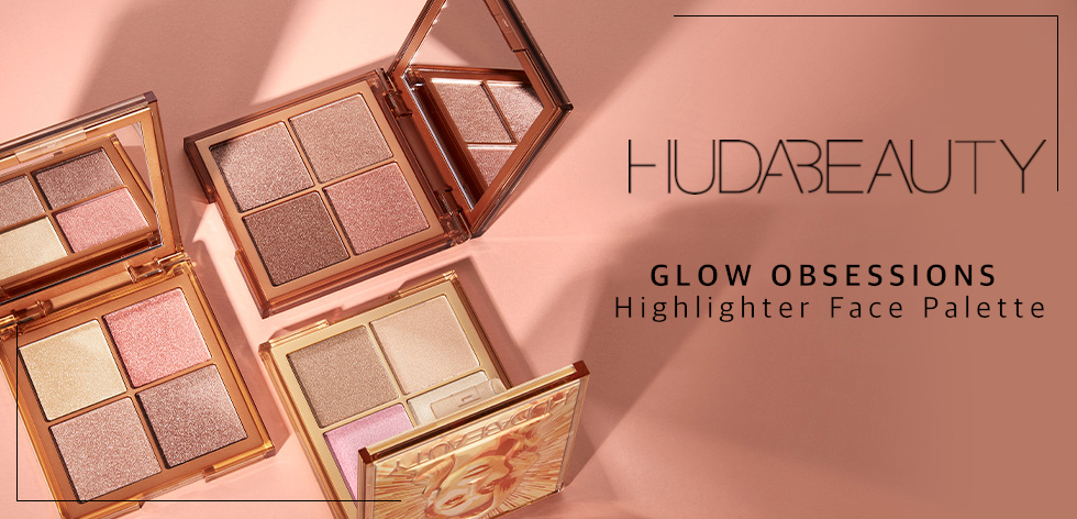 Huda Beauty Glow Obsessions Highlighter Face Palette Maquillage